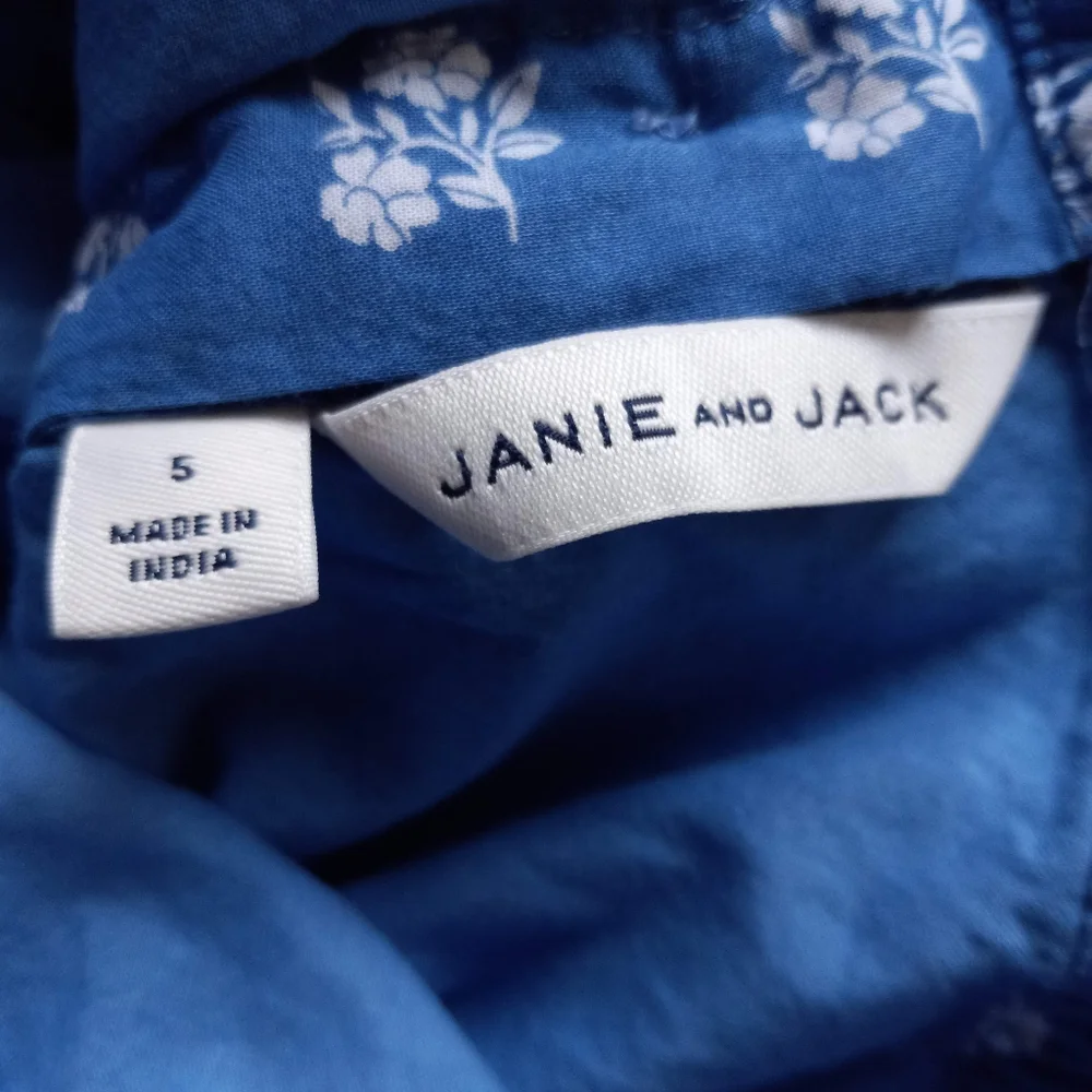 Janie And Jack Mixed Paisley Floral Maxi Dress Size 5 Blue Brown Tiered Summer - Picture 13 of 14